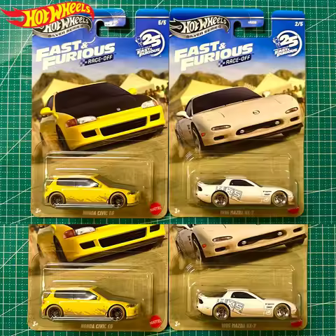 Hot Wheels 2026 Diecast Car Model Fast And Furious Race Off Series HNR88 P Toyota Celica Mazda Rx7 V