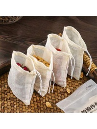 純棉紗布過濾袋，適用於茶葉/草藥沖泡，渣滓過濾，調味料/香料/補品/肉類材料包裝