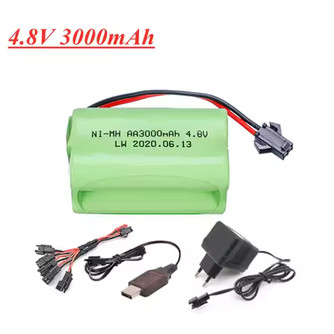 4.8v Battery 3000mah AA NiMH Battery For Rc toys Cars Tanks Robots Boats Guns 4.8v Rechargeable Batt