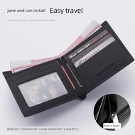 dompet lelaki wallet for man C CK Men's New Style First Layer Cowhide Short Wallet with Zipper Simpl