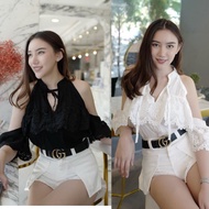 Lavina hole arm blouse