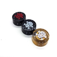 Penutup tombol gitar elektrik LP, penutup tombol tengkorak, penutup tombol Gibson, potensiometer.