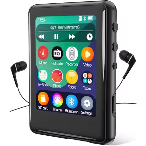 16GB MP3 Player: Bluetooth, Touchscreen, Speaker, FM, E-Book, Micro SD, Earphones, Expandable up to 
