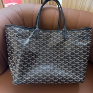 Goyard戈雅 購物袋托特包中號子母包 23年百搭黑色，內里有一點點筆跡