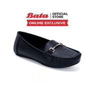 Bata บาจา (Online Exclusive) รองเท้ามอคคาซีน รองเท้าคัทชู รองเท้าหุ้มส้น รองเท้าส้นแบน รองเท้าทรงoxford สำหรับผู้หญิง รุ่น Yajan สีดำ 5806011