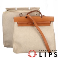 愛馬仕 Herbag MM 帆布/小牛皮女士單肩包
NATURAL[已使用]