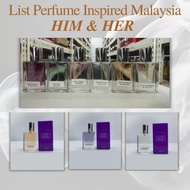 LIST PERFUME INSPIRED MALAYSIA HIM & HER | 50ML SQUARE | FRAGRANCE EDP
