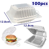 PP Burger Box [ 100pcs± ] Disposable Plastic Food Box / Bekas Takoyaki / Kotak Burger / BX170 / BIO 