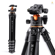 K&amp;F CONCEPT Portable Camera Tripod Stand Aluminum Alloy 177cm/70inch Max. Height 15kg/33lbs Load Capacity Photography Travel Tripod Carrying Bag for DSLR Cameras Camco