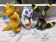 日本正版 一套原價$350 寶可夢Hopepita 系列 快龍 雪妖女 月亮伊布公仔