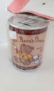 全新 sanrio mr. bear's dream Mbd 1995 小啡熊仔 鐵罐錢罌 日本製 罕有