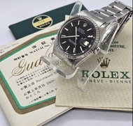 Rolex 1603 黑面 鋼王 DateJust 板帶 雙紙