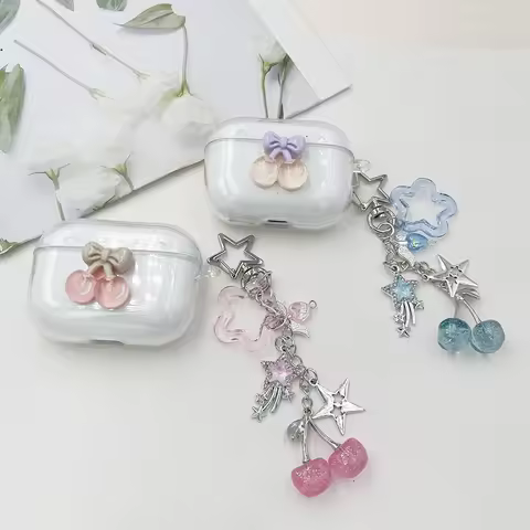 sweet cherry pendant Case for Realme Buds T310 T300 T110 T100 T01 Case Silicone earphone Cover for R