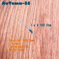 Resistor 500 ohm metal film 500 R 1/ 4 Watt Resistance Resistance Resistance Resistance R 500 ohm R5