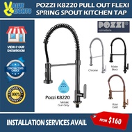 [Climate Voucher] Pozzi K8220 Flexible Pull Out Spring Spout Kitchen Sink Tap Cold Water Extendable 