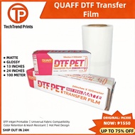 QUAFF DTF Film Roll Matte/Glossy Hot Peel DTF Transfer Film - 100meters
