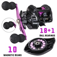 Reel Pancing Casting Fishing Reel Max Drag 10kg Fishing Reel Bright Color18+1BB Fishing Reel rill p