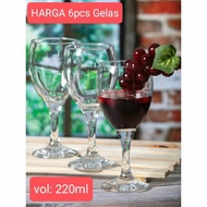 [6pcs] GOBLET RED WINE Glass 250ml/ Goblet Cup Glass/ Stem Wine Glass GOBLET MILANO