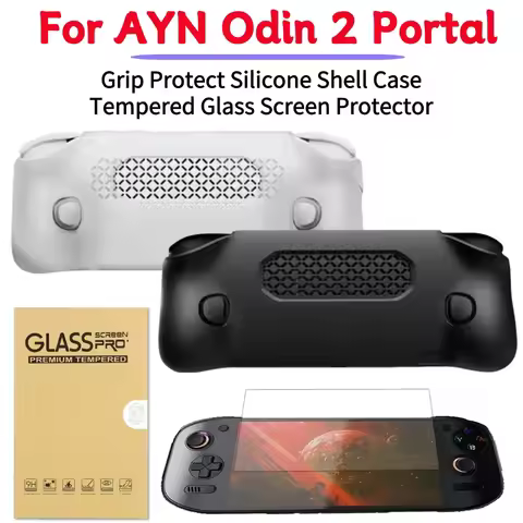 Grip Protect Silicone Shell Case For AYN Odin 2 Portal Waterproof Silicone Retro Console Stand Holde