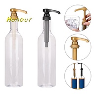 [Honour-t] 750ml Transparent Coffee Syrup Bee Drip Storage Dispenser Pump Bottle Squeeze Milk Bottle