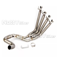 Motorcycle Full Systems Exhaust Muffler Slip on Front Pipe Modified Front Pipe Stainless Steel for HONDA CBR650R CB650F