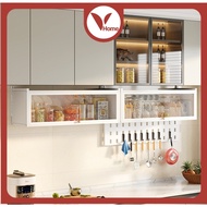 Vhome Kitchen Cabinet Hanging Storage Cabinet Wall-mounted Shelf with Pegboard Organizer