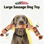 BLACKFUNNY Simulated Sausage Plush Squeaky Dog Toy BB Sound Bite Resistant Teeth Grinding Chew Toy F