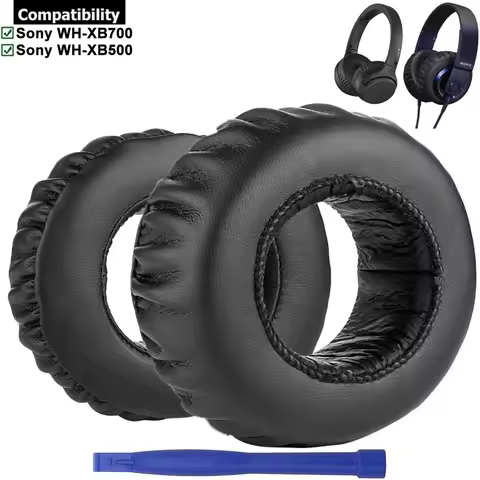 Protein Leather Replacement Earpads Ear Pads Cushion Muffs Cups for Sony MDR-XB500 MDR-XB700 MDR XB5