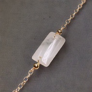 冰飄烏雞翡翠無事牌手鍊 14K包金 | 天然緬甸玉A貨翡翠 | 送禮