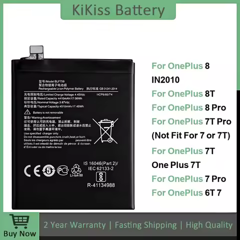 BLP801 BLP761 BLP759 BLP745 BLP743 BLP699 BLP685 Battery For OnePlus 8T/9R/ 8 /Pro/8/7T Pro/7T/ 7 Pr