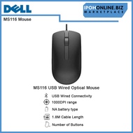Dell MS116 USB Wired Optical Mouse