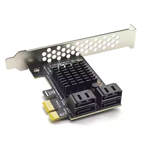 PCI e Adapter 4 Port SATA 3.0 to PCIe x1 GEN3 Expansion Adapter Card SATA 3 III PCI-e PCI Express Co