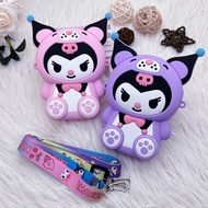 Silicone Wallet Bag, Kuromi Crossbody Bag for Children, Fashionable Lovely Lucky Money Bag for Girls