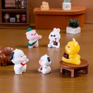 Zhongyanxi Miniature Cute Dog Rabbit Micro Landscape Resin Ornaments For Home Decoration Kawaii Animal Bear Room Desk Decor Gift SG
