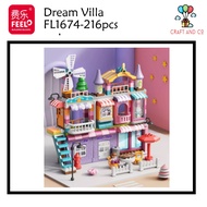 Dream house villa building block feelo 216pcs Lego Duplo Compatible Educational children's gift