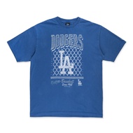 New Era เสื้อยืดแขนสั้นรุ่น Los Angeles Dodgers Old School Sport AP Blue Oversized Short Sleeve T-Sh
