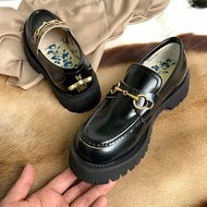 Gucci Leather Loafers - Thick Sole Platform Design | Comfortable Slip-On Women's Shoes