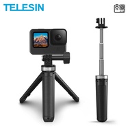 TELESIN Mini Tripod Selfie Stick Shorty for GoPro HERO 12 11 10 9 8 7 6 5 / Insta360 ONE R / DJI OSM