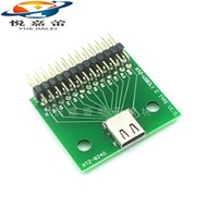 Double Sided Positive Negative Plug TYPE C Female Head Test Board USB 3.1 with PCB Board 24P Female Socket Connector with Pin Header