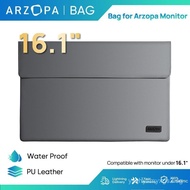 ARZOPA 16.1" Bag Portable Monitor Sleeve Bag, water proof PU Leather Case for Travel Monitor Laptop,