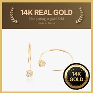 [Helene Jewelry] 14K real gold Iris ring gold earring