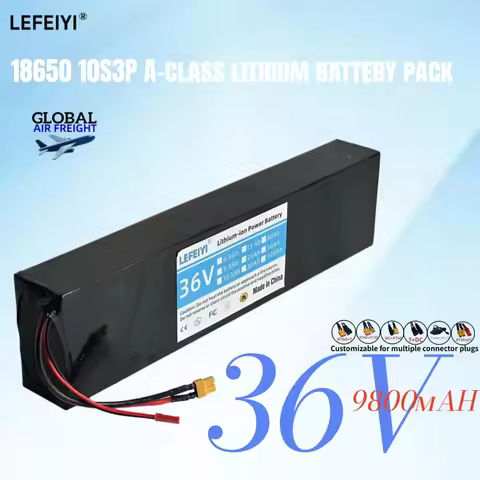 36V 9.8Ah Rechargeable Lithium Battery Pack 18650 10S3P 500W Power Modified 36V Electric Scooter Bat
