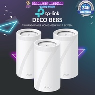 TP Link Deco BE85 BE22000 Tri-Band Whole Home Mesh WiFi 7 System