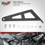 For CFMOTO 450NK 450SS 450SR Exhaust Pipe Hanger Bracket Footrest Foot Pegs Blanking Plate Support 4
