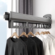 No-drilling folding clothes rack, balcony wall mount, invisible retractable clothes rack, magic dryi