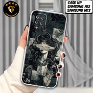 SAMSUNG A12 Case - SAMSUNG M12 Motif Casing (COLAB) - Premium Fourside Softcase - TransparentBENING 