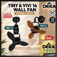 DEKA FIERO TINY VIVI 16" 3 BLADE DC MOTOR 12 SPEEDS REMOTE CONTROL CEILING/WALL MOUNT FAN