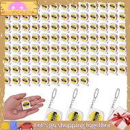 Jellyfish100 Pcs Mini Tape Measure Keychains 1.5 Inch Retractable Measuring Tapes with Slide Lock 1m