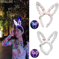 Royal Light Up Easter Headband Led Bunny Headband Glowing Plush Bunny Headband Led Rabbit Headband L