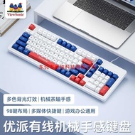 Vip 98-Key Mechanical Feel Keyboard Mouse Set Wired Laptop Gaming Game Office Mute